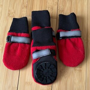 Red and Black Dog Boots